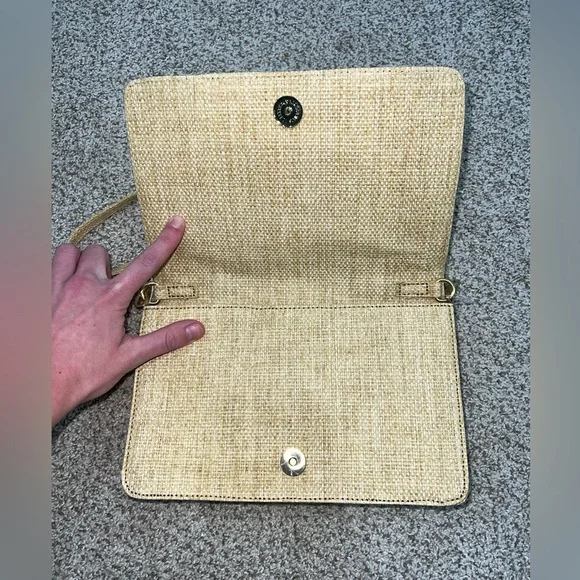 NWT Abbie Emmie Woven Embroidered/Embellished Crossbody Bag - Picture 3 of 8